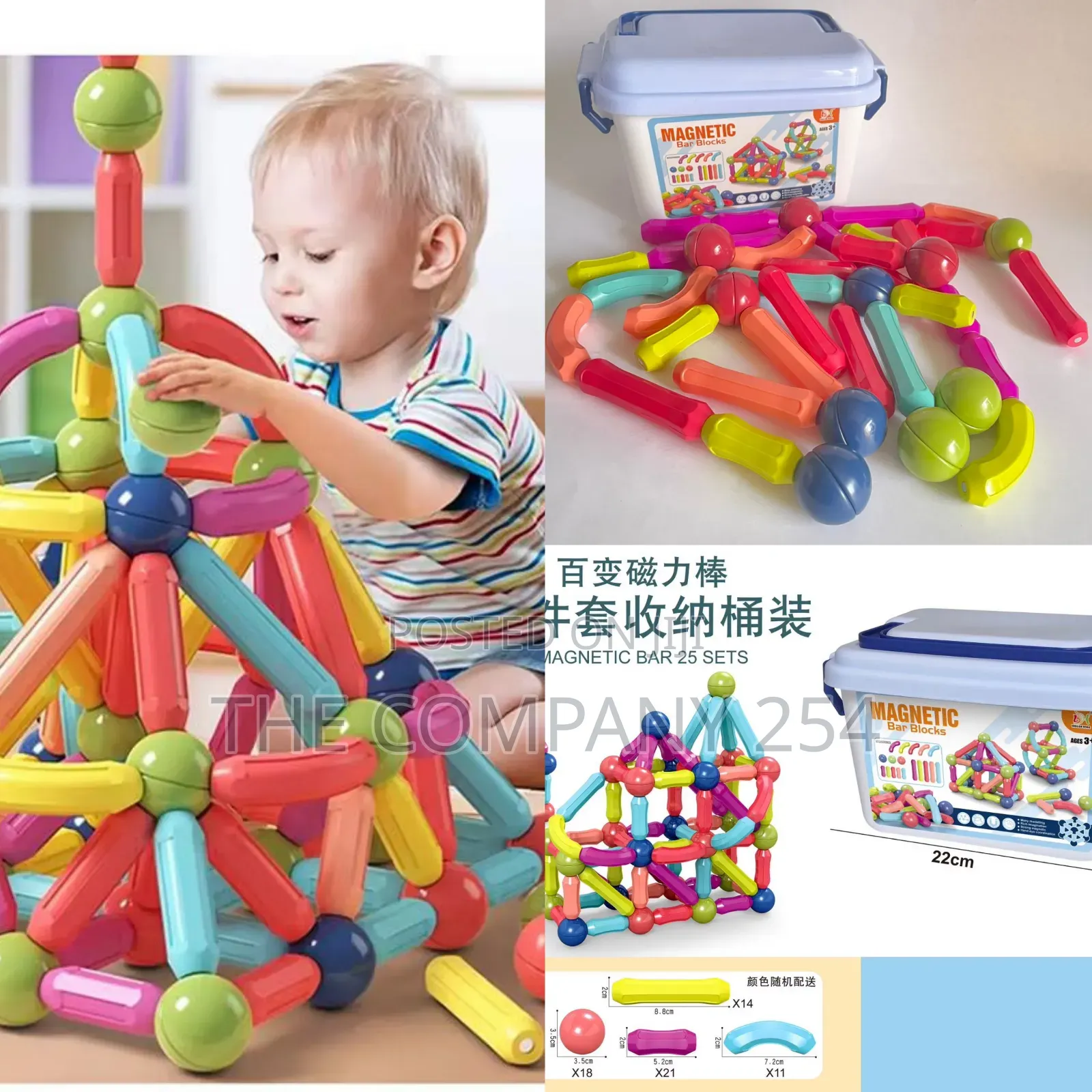 Magnetic Sticks 64 Pieces Pack Pieces Pack