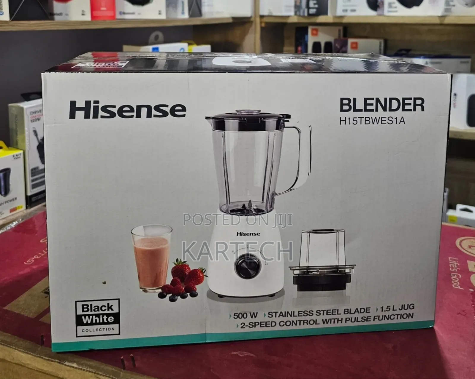 Hisense Blender and Grinder 1.5 Liters 2 in 1 500w
