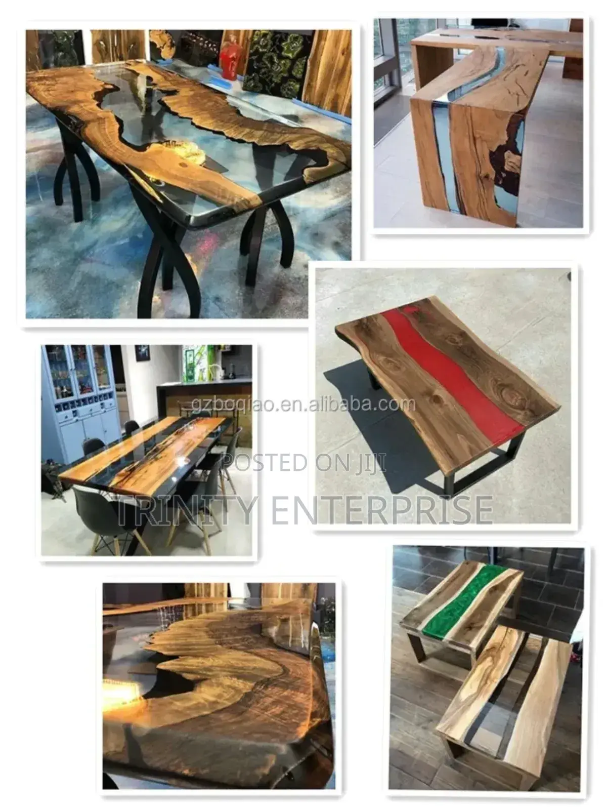 Crystal Clear Liquid Epoxy Resin Dinning Coffee Table Furniture