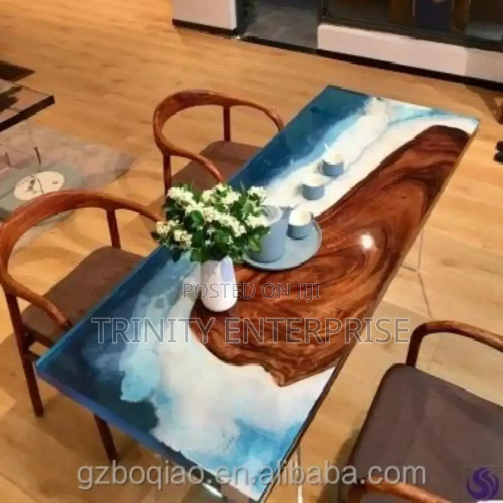 Crystal Clear Liquid Epoxy Resin Dinning Coffee Table Furniture