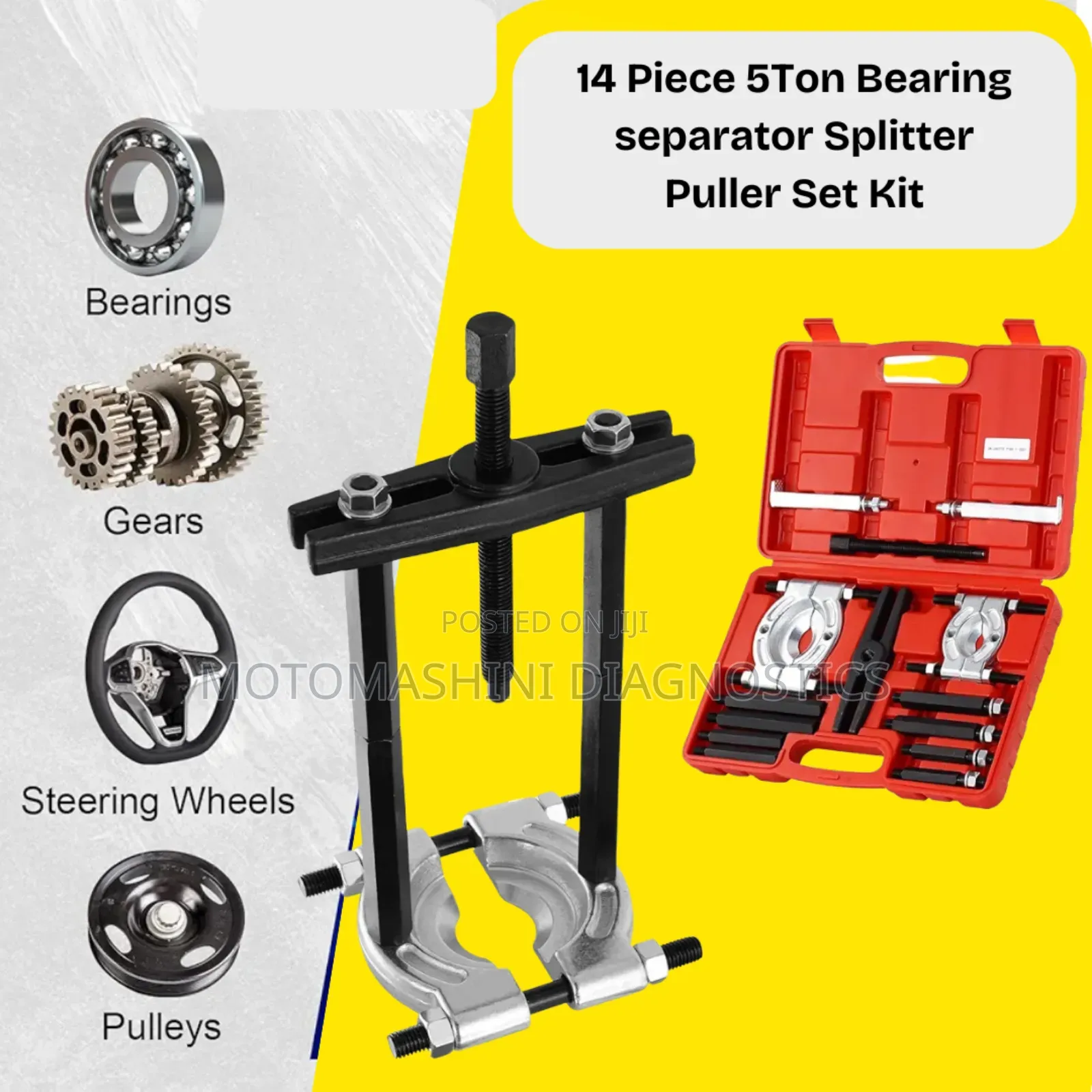 14 Piece 5ton Bearing Separator Puller Set for Gears Bearing Steering