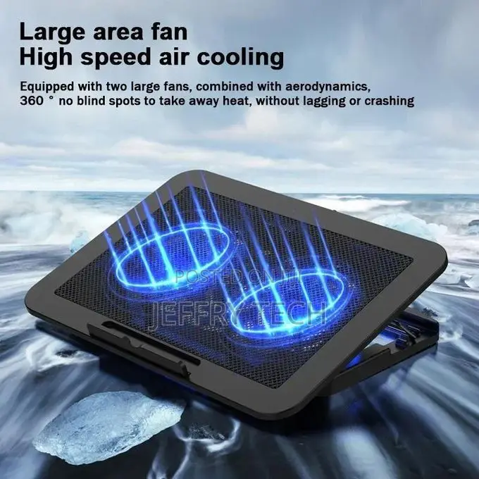 Laptop Notebook Cooling Pad With Two Quiet Fans