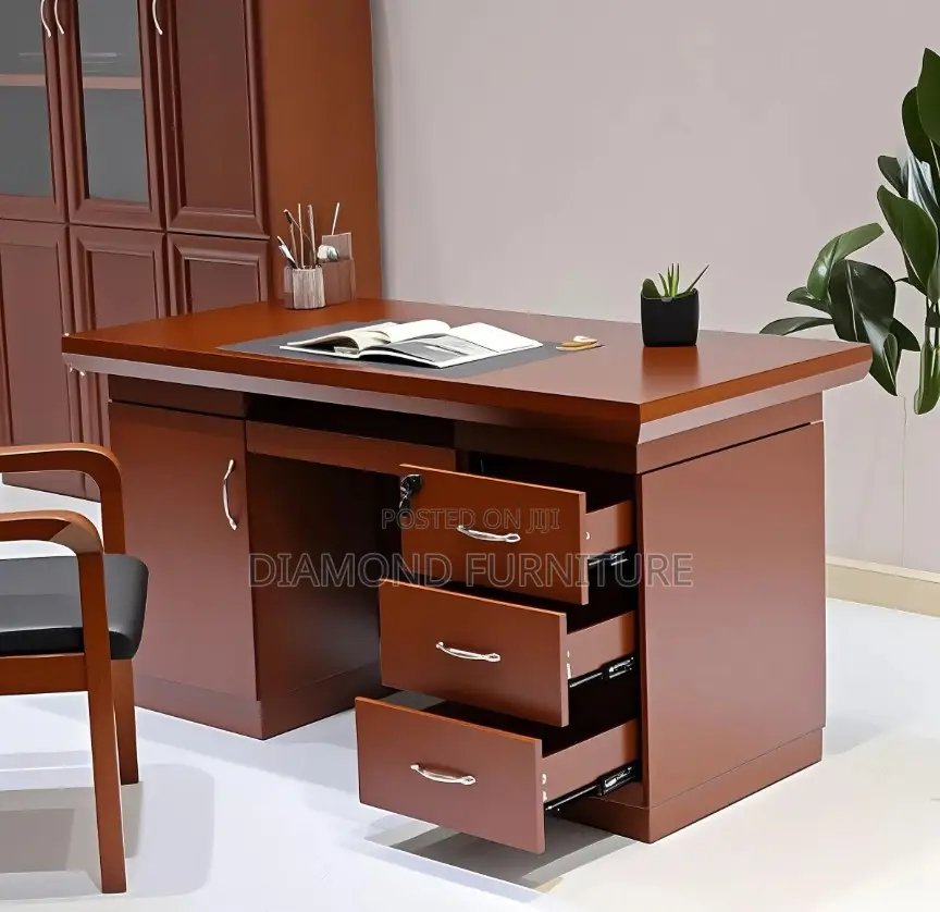 Office Furniture; (120cm Executive) Mahogany Wooden Office Desk