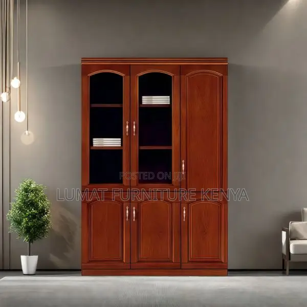 Strong 3-Door Wooden Office Cabinet