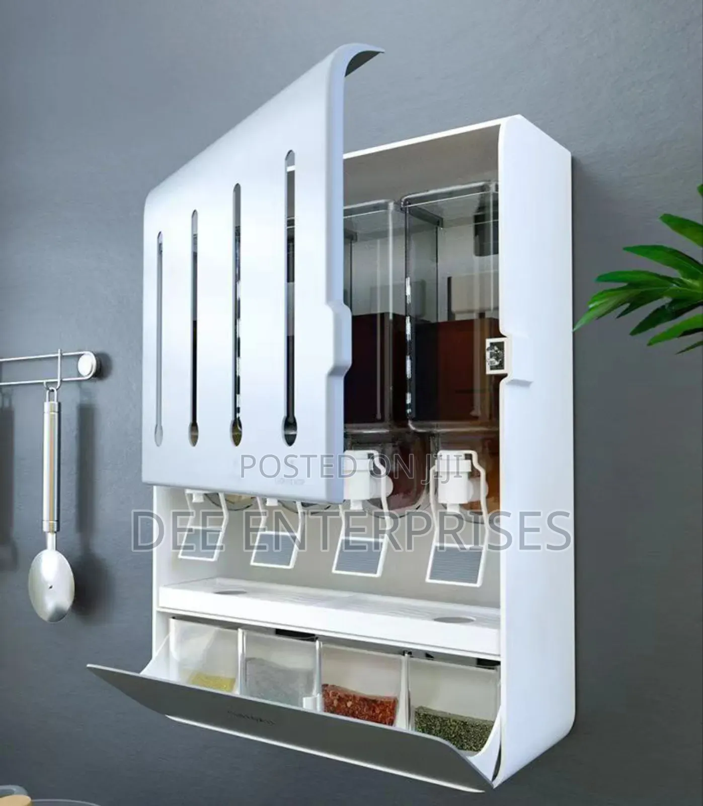 Executive Multipurpose 4 Way Liquid Dispenser With 4 Spice Holders