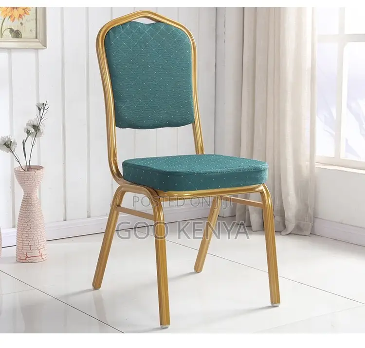 Event Chair; Dotted Fabric Metal Base Outdoor Event Chair