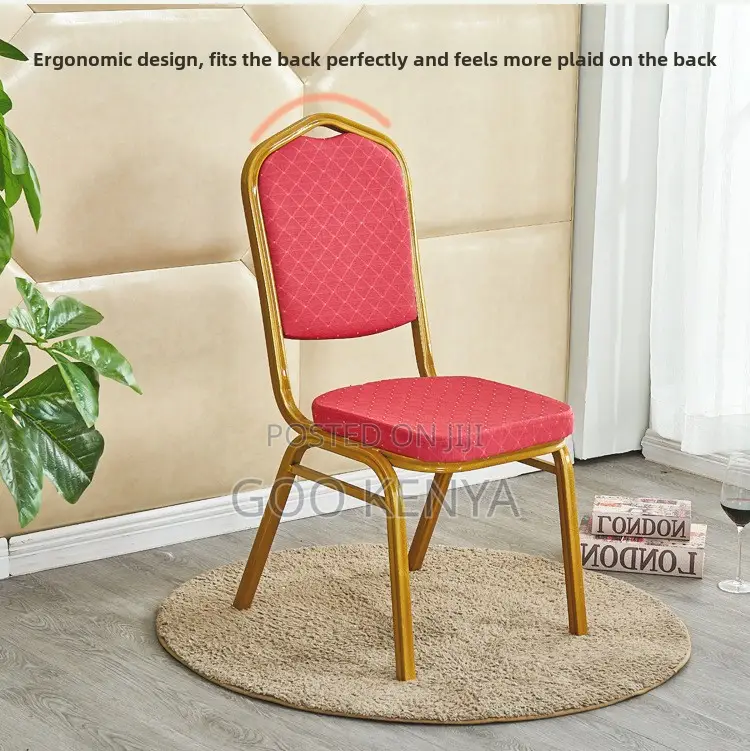 Event Chair; Dotted Fabric Metal Base Outdoor Event Chair