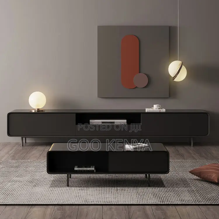 Home Coffee Table and Tv Stand; Marble Coffee Table and Tv Cabinet.