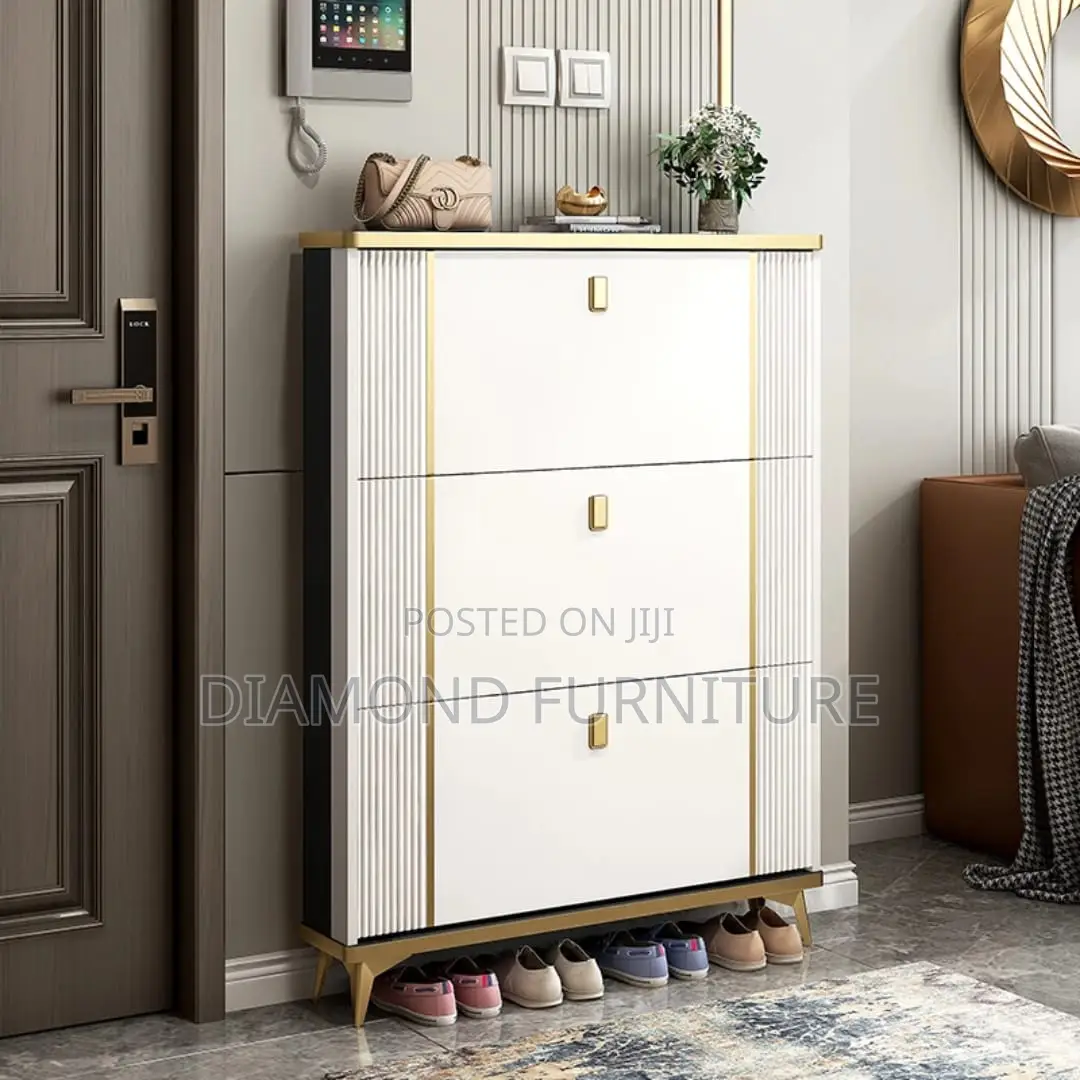Home Furniture; Modern Shoe Rack With Sleek Space-Saving Design