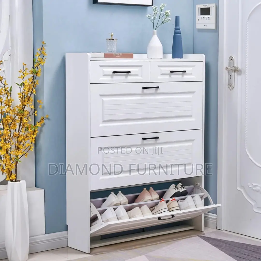 Home Furniture; Modern Shoe Rack With Sleek Space-Saving Design