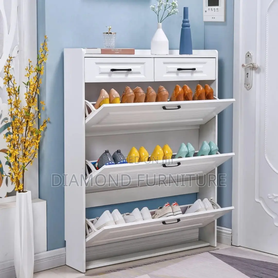 Home Furniture; Modern Shoe Rack With Sleek Space-Saving Design