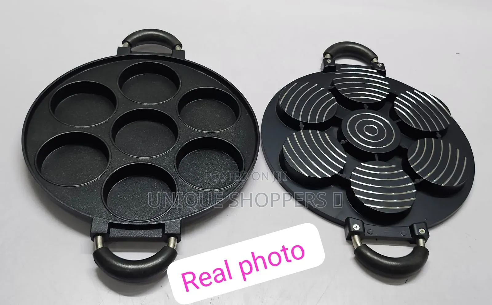 Die-Cast Non-Stick Induction Heavy Gauge 7pc Cupcake / 7 Slot Pancake