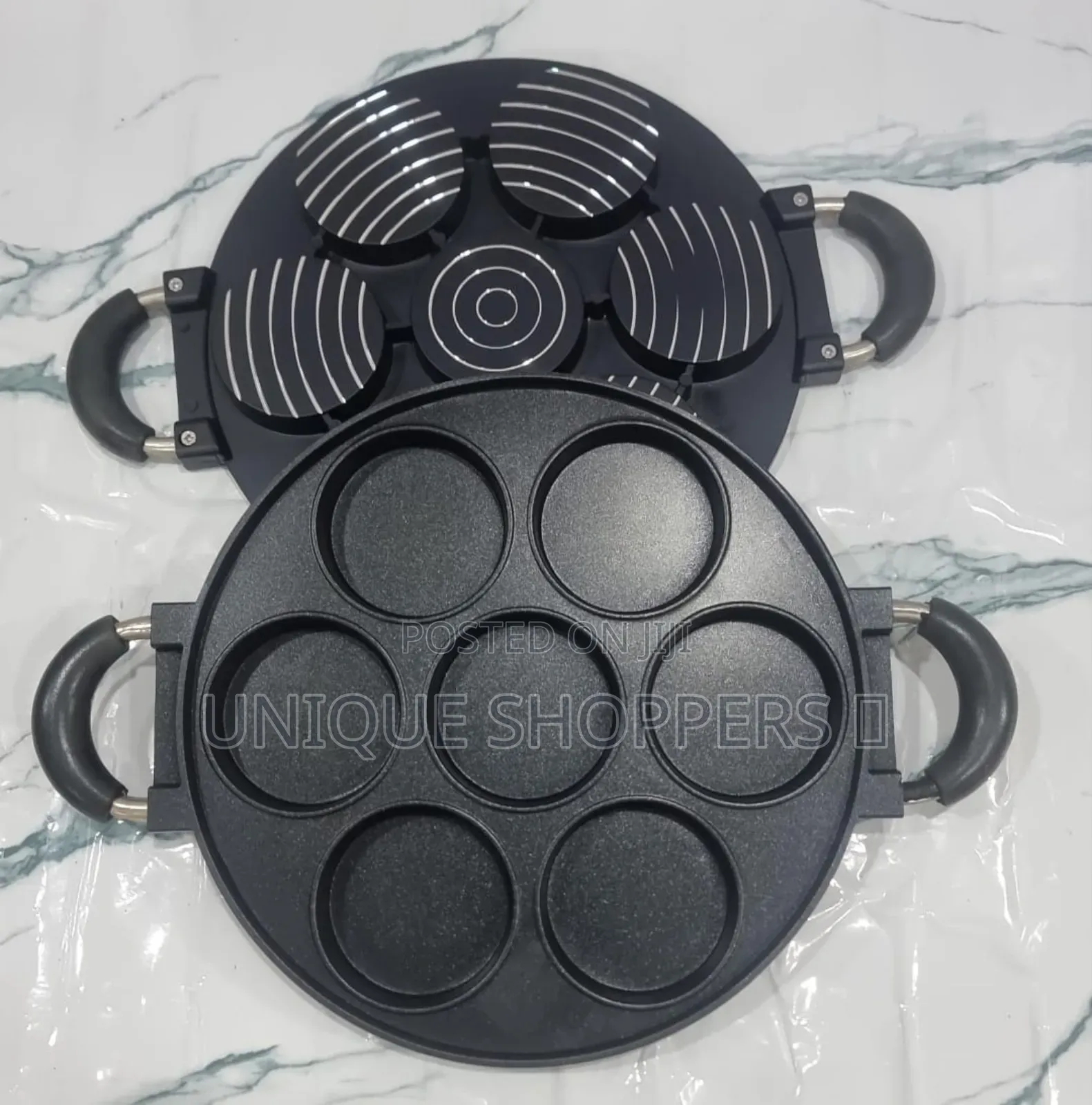 Die-Cast Non-Stick Induction Heavy Gauge 7pc Cupcake / 7 Slot Pancake
