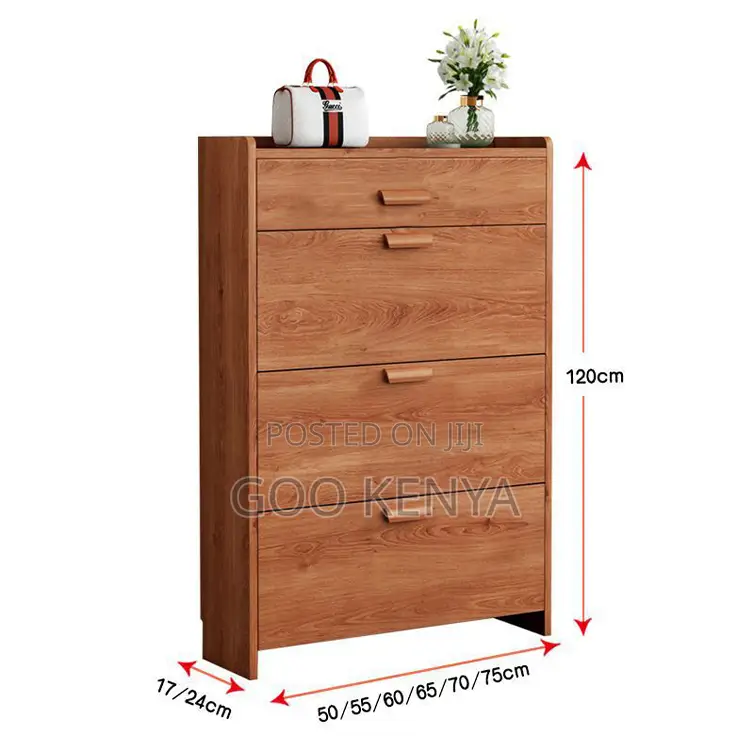 Home Shoe Cabinet; Home Furniture Wooden Shoe Organizer in White