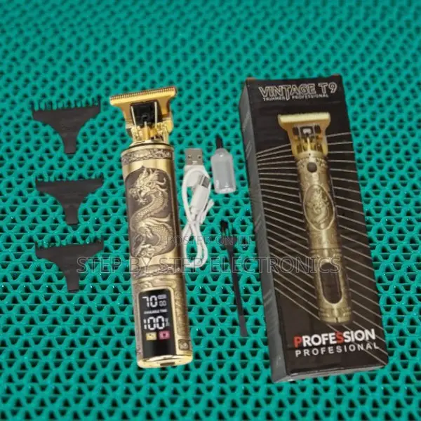 Rechargeable Vintage T9 Dragon Hair Clipper Trimmer With Led Screen