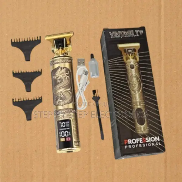 Rechargeable Vintage T9 Dragon Hair Beard Clipper Trimmer With Led