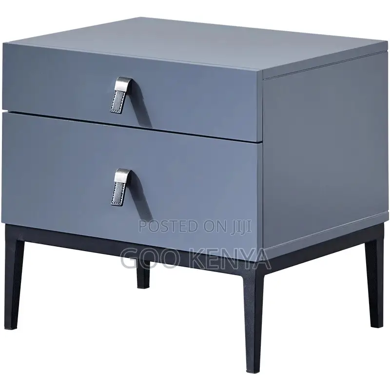 Home Bedside Cabinet; Modern MDF Nightstand With 2 Drawers