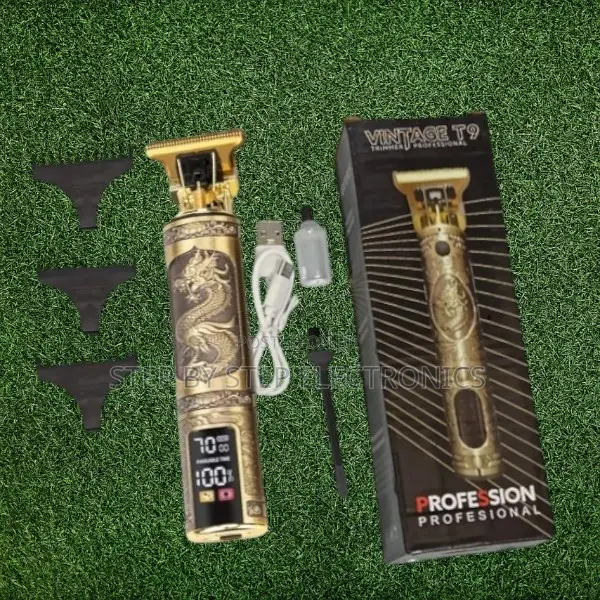 Cordless Vintage T9 Dragon Hair Clipper Trimmer With Led Screen