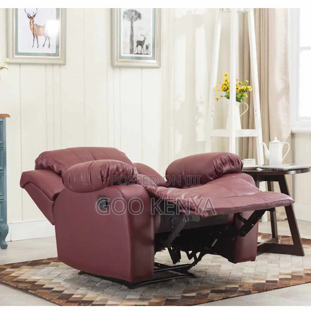 Home Sofa; Single Seater Leather Recliner Sofa for Living Room