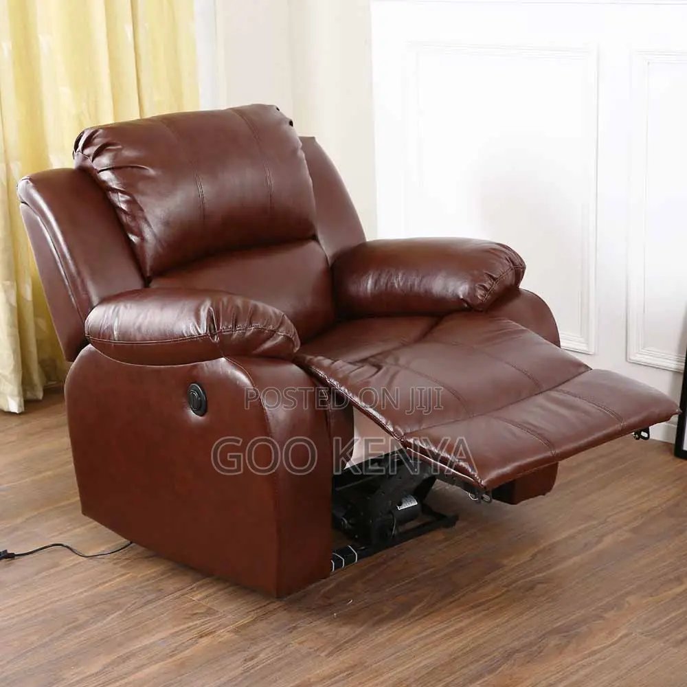 Home Sofa; Single Seater Leather Recliner Sofa for Living Room