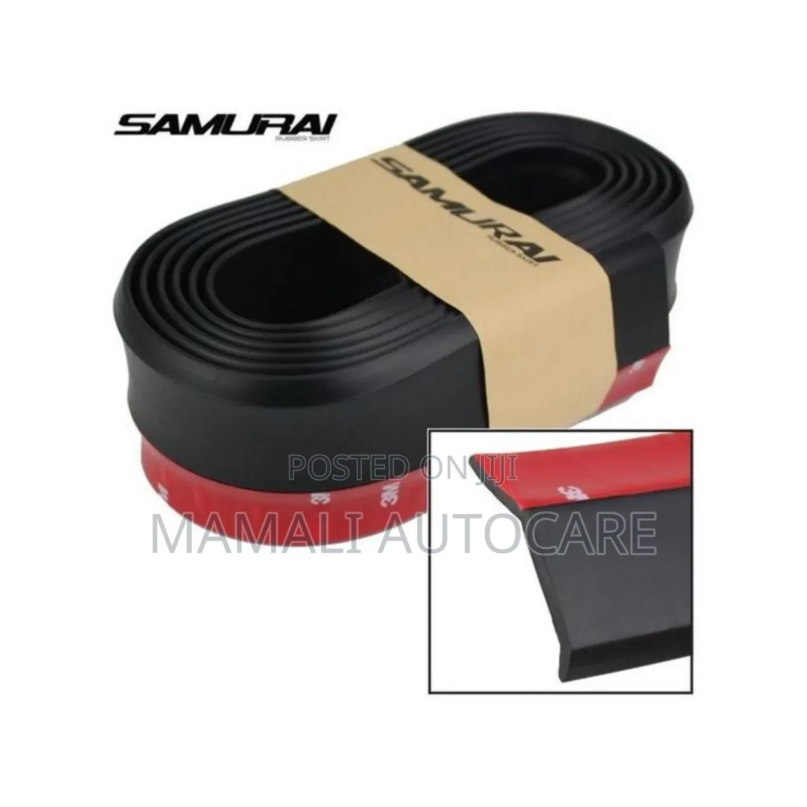 Black Samurai Car Bumper Lip Protector Stylish Rubber Trim
