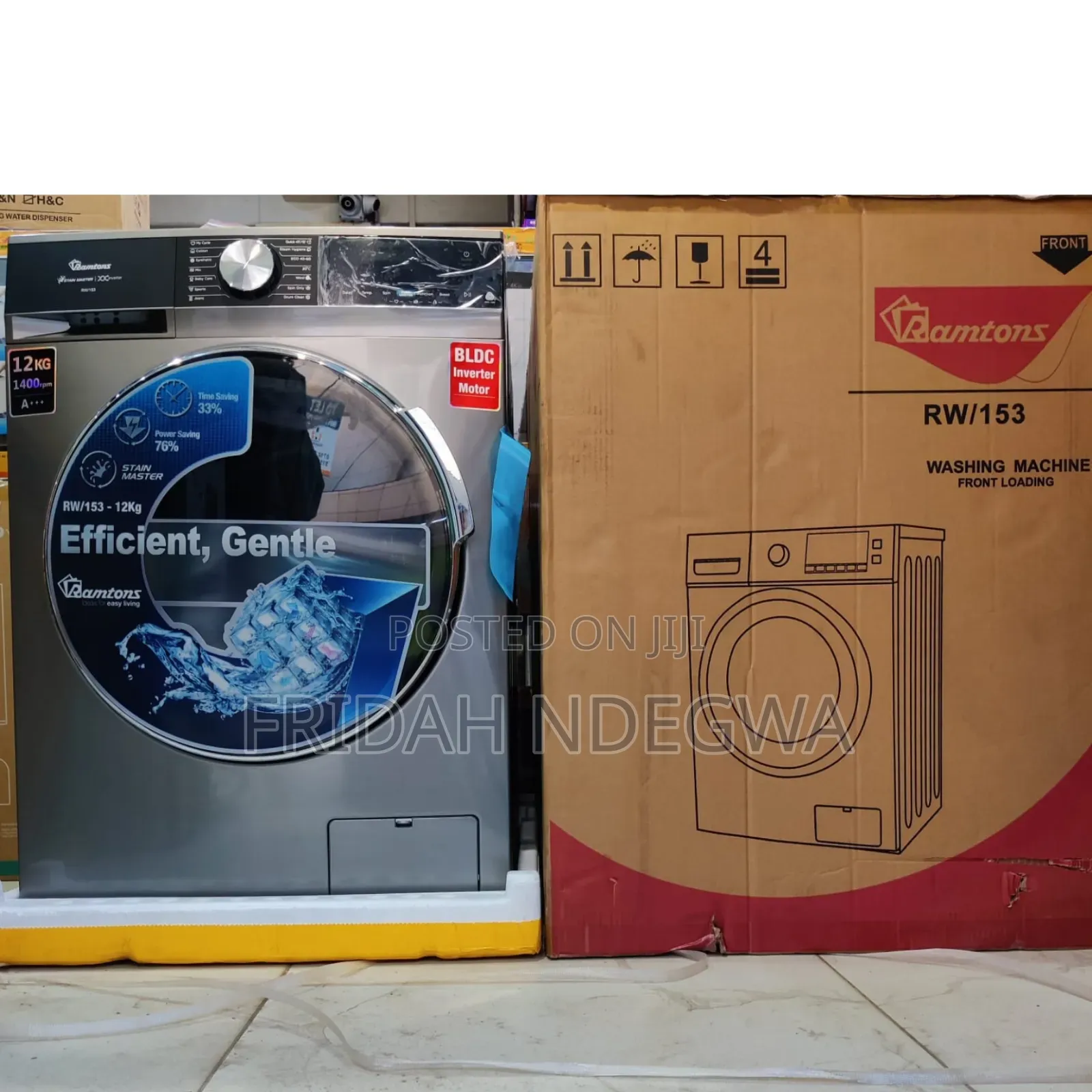 Ramtons Front Load Fully Automatic 12kg Washer 1400rpm - Rw/153