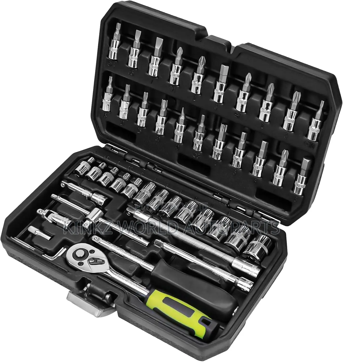 46 Pieces Mechanic Tool Kit Ratchet Wrench With Storage Case