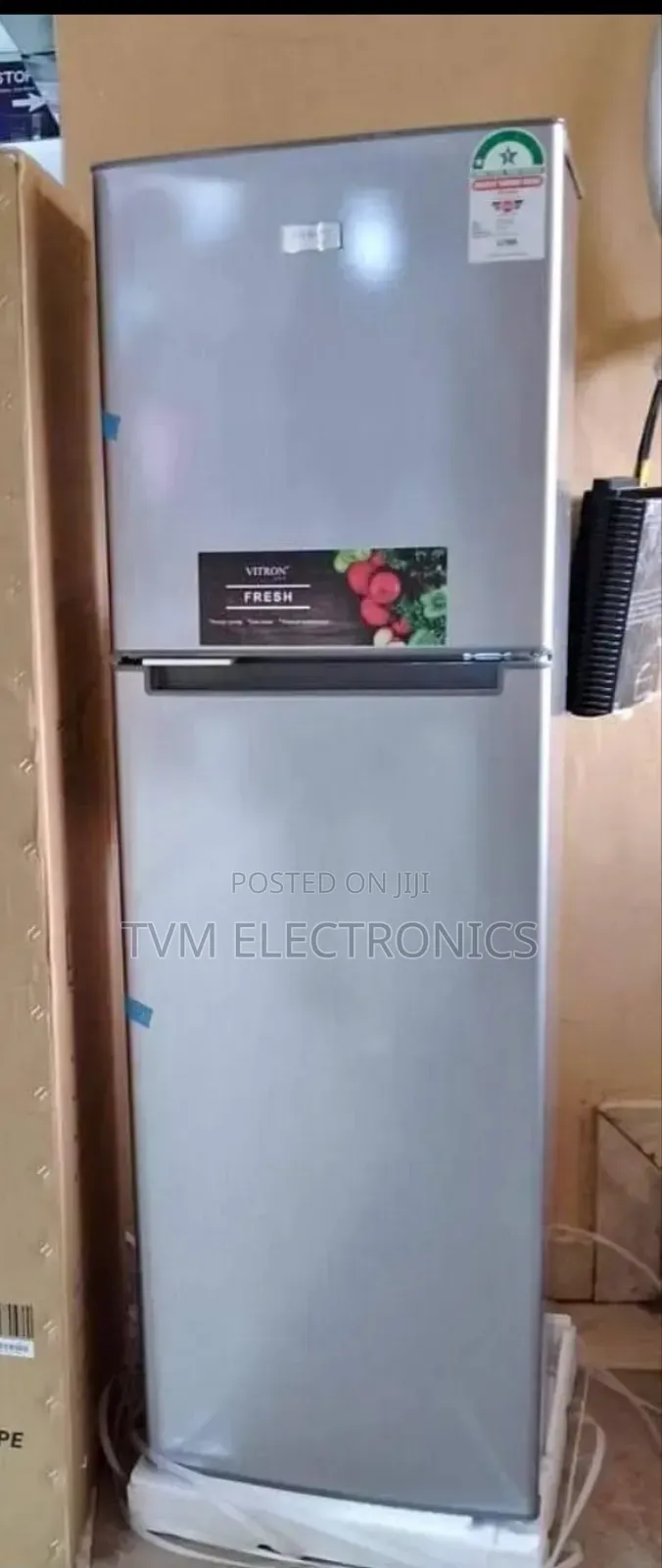 Vitron Vdr170ds 170 Liters Double Door Fridge Silver Hairline