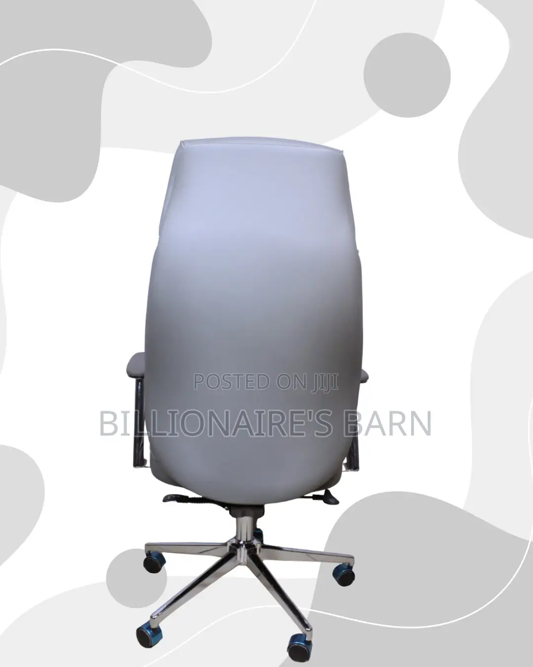Plush Grey Executive Leather Office Chair — Great for Study or Work