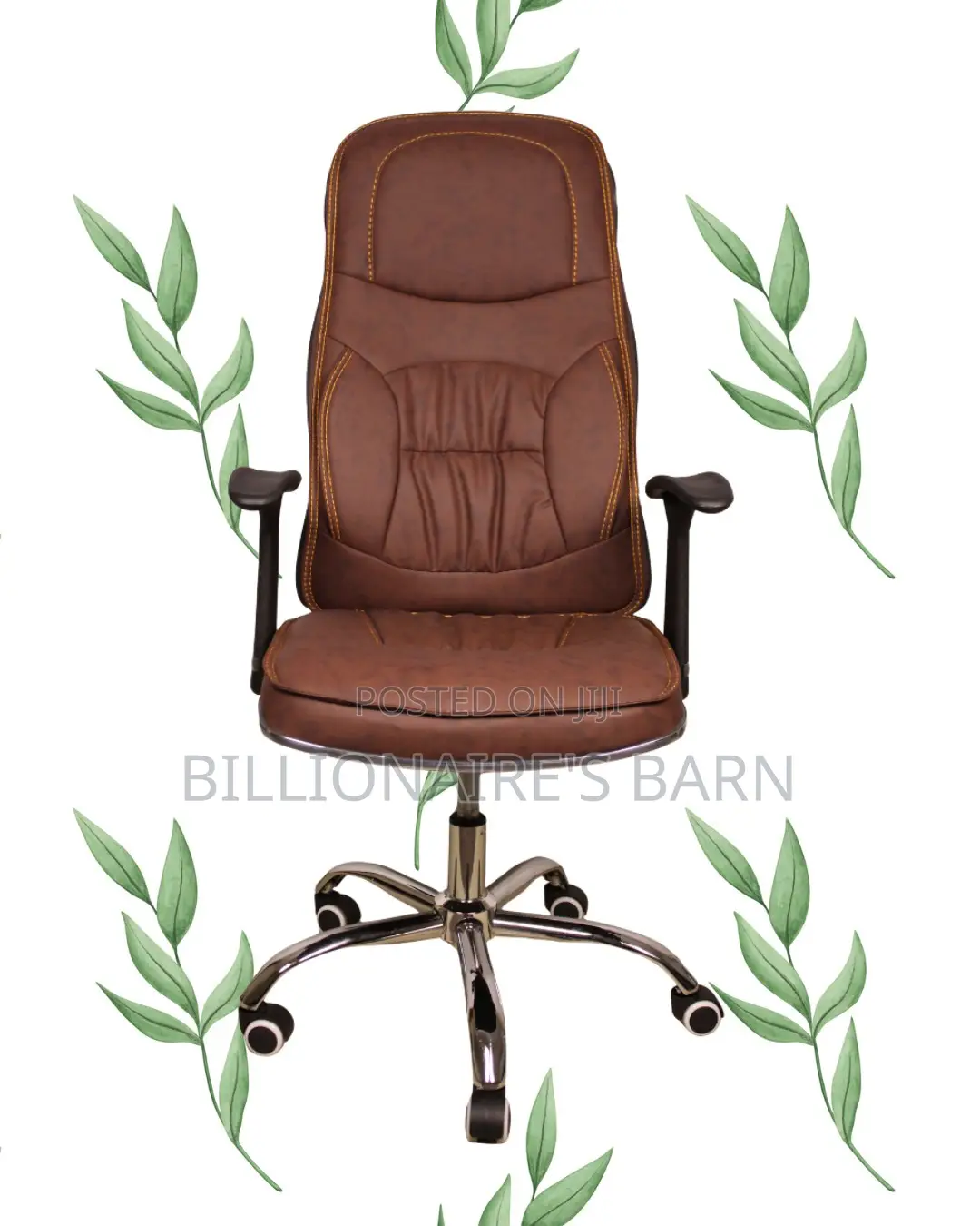 Supportive Ergonomic Executive Leather Chair | Adjustable Height