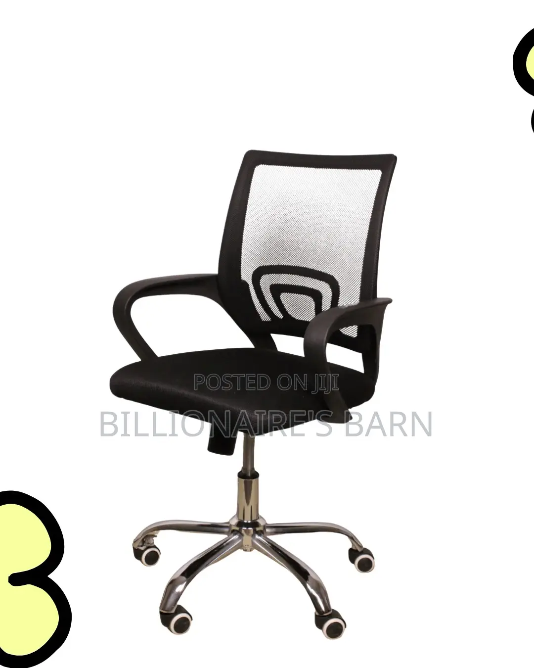 Secretarial Mesh Office Chair | Ergonomic Steel Frame