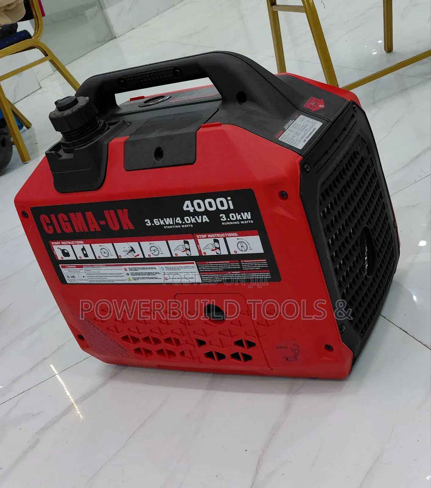 Cigma Uk Super Silent Inverter Petrol Generator 4kva 3.6kw