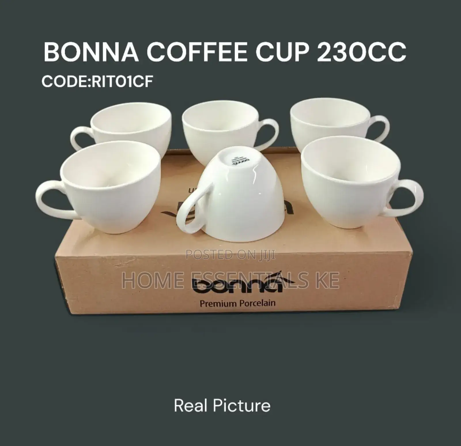 6pcs Bonna Coffee Cup Set– Premium Porcelain 230cc
