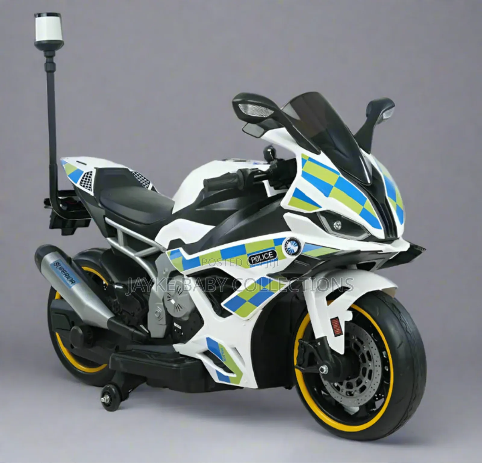 12v Kids Battery Operated Police Ride-on Bike
