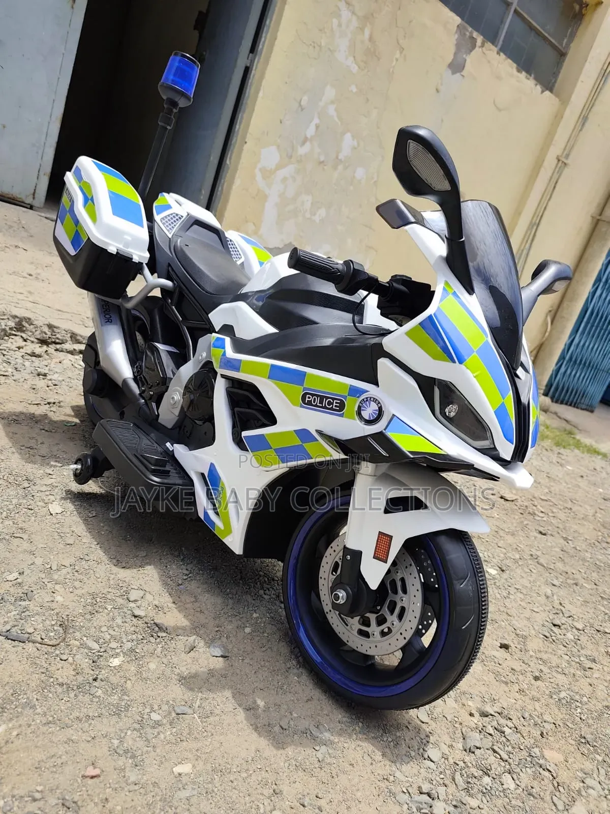 12v Kids Battery Operated Police Ride-on Bike