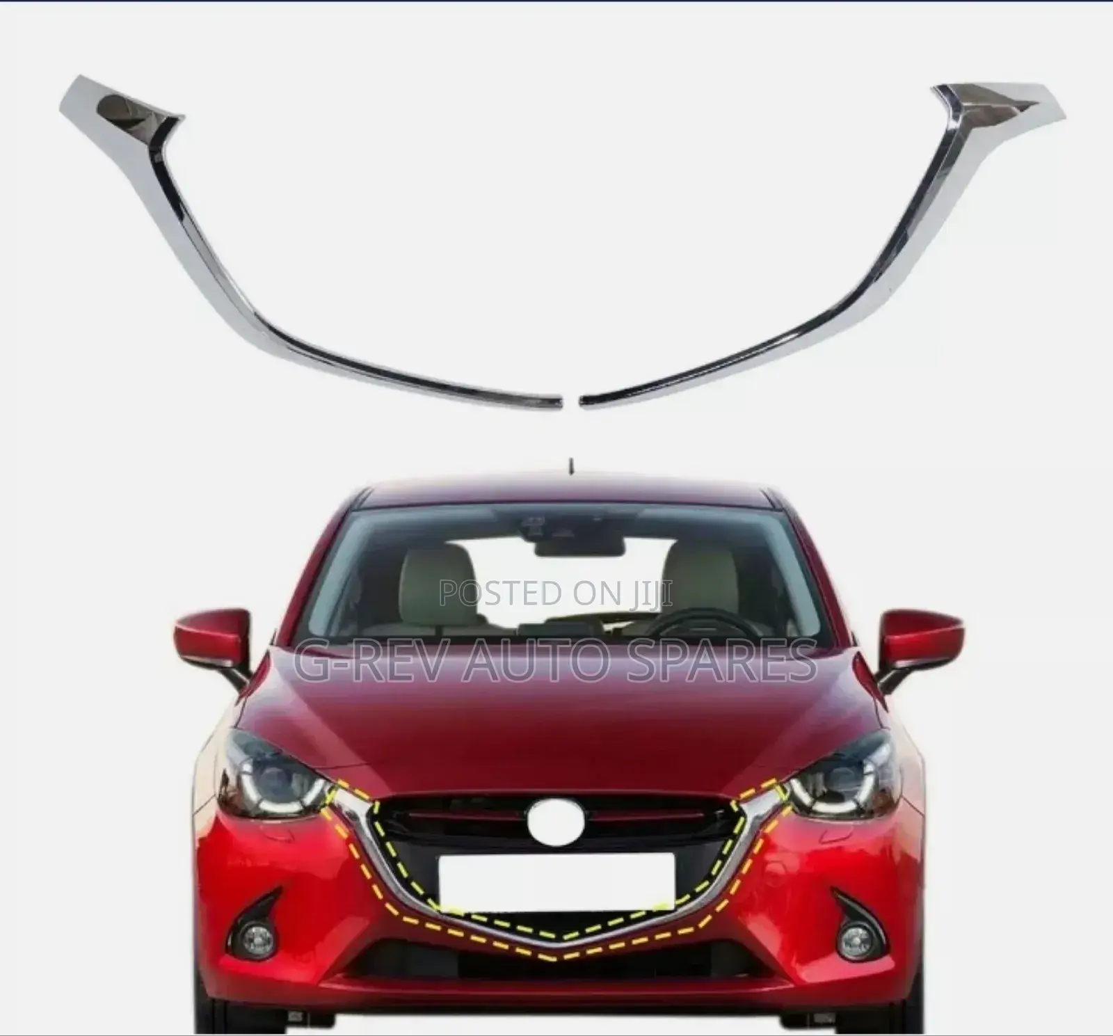 Mazda Demio Grill Chromes.