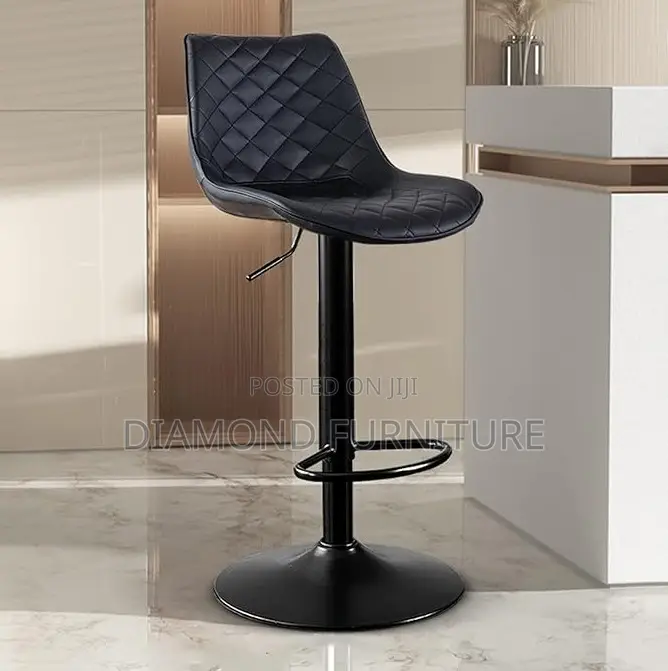 Bar Chair; Leather Swivel Bar Stool With Modern Adjustable Design