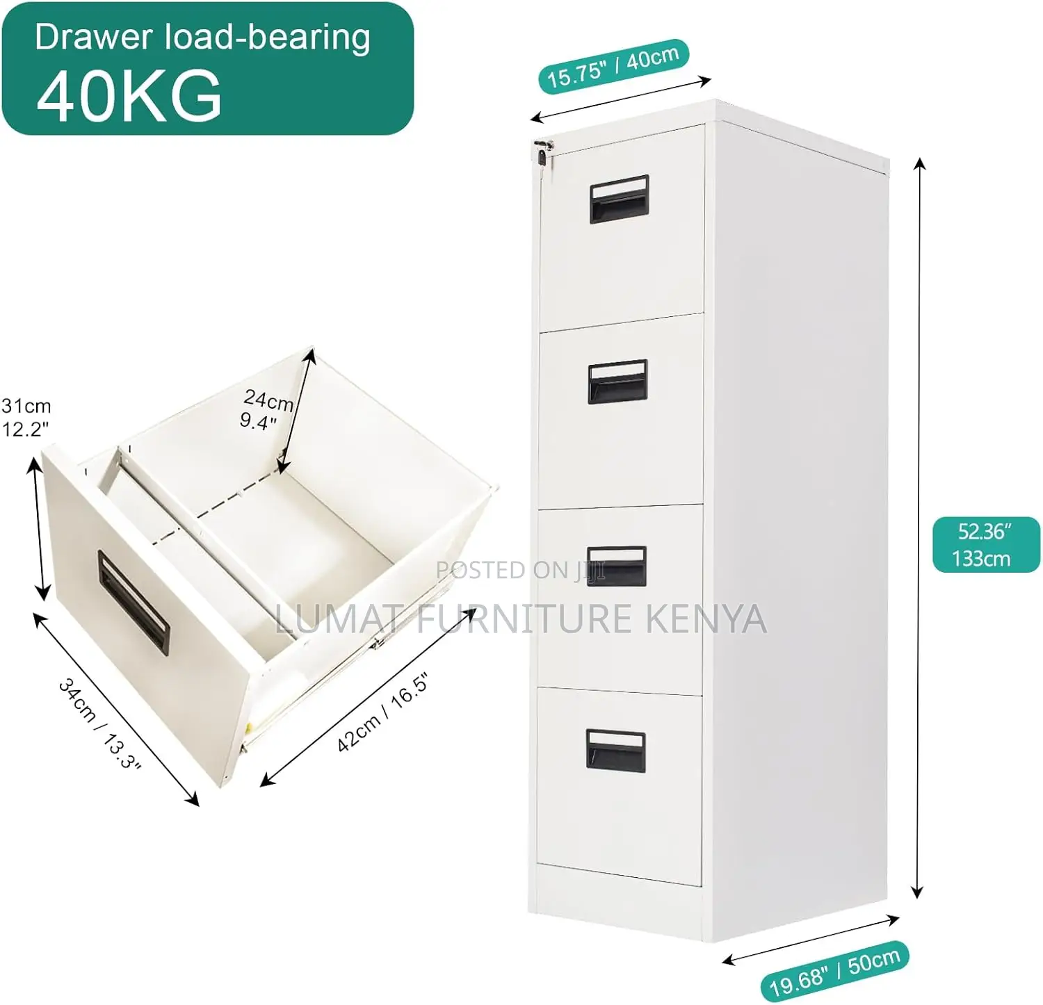 Heavy Duty 4-Drawers Office Filing Cabinet