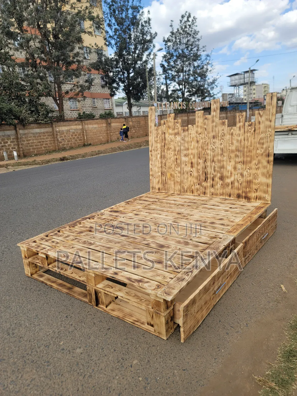 Rustic Pallet Design Pallet Bed