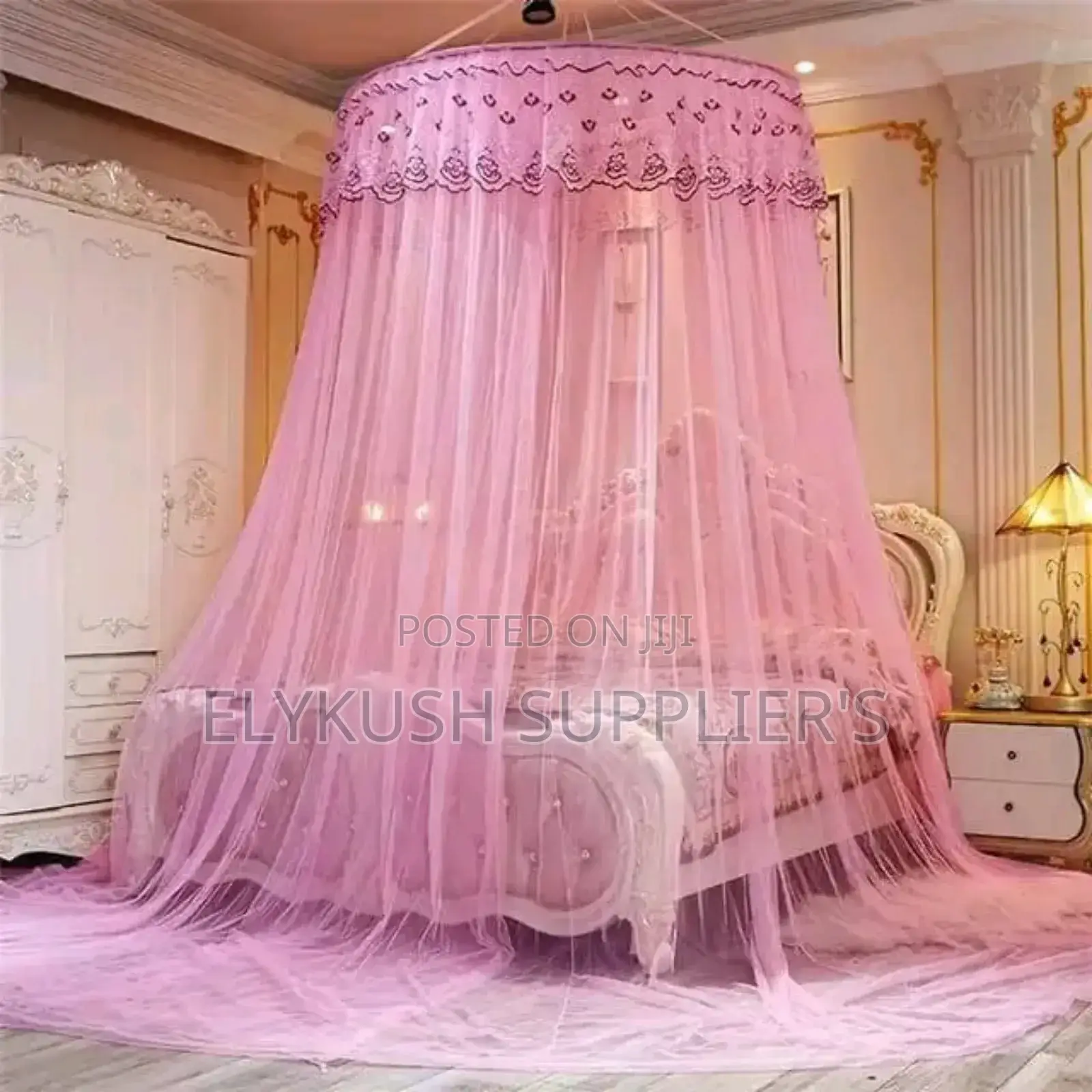 *Free Size Round Mosquito Nets~Extra King Size; *(7*8)