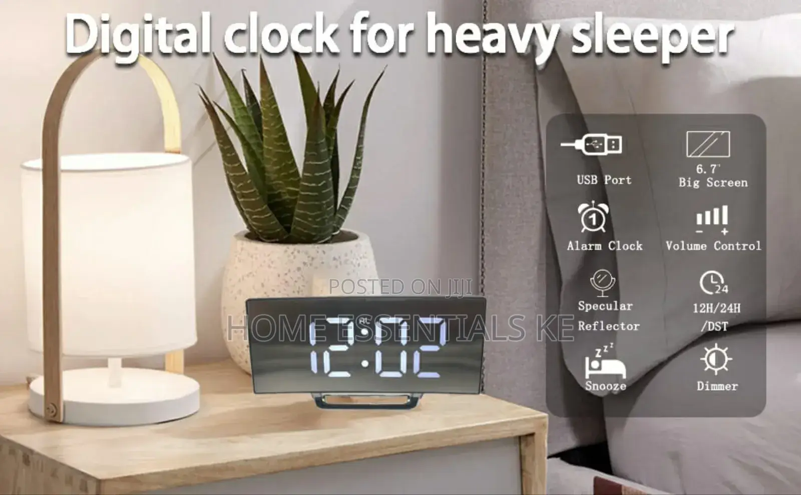 *Digital Alarm Clock*
Bedside, Led