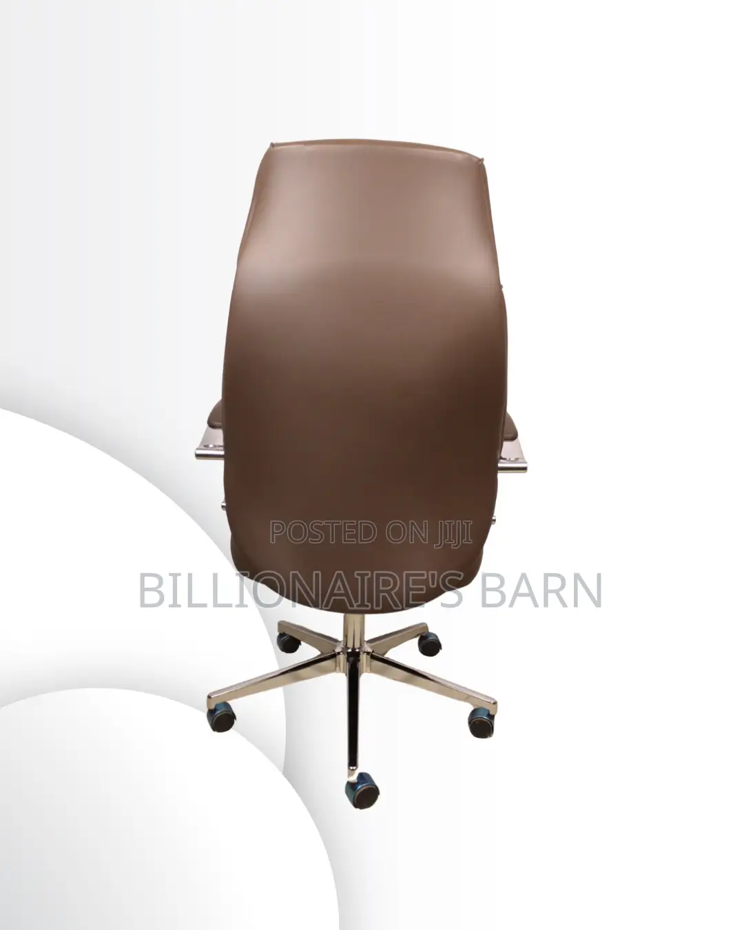 Ergonomic Brown Executive Leather Office Chair | Swivel Base