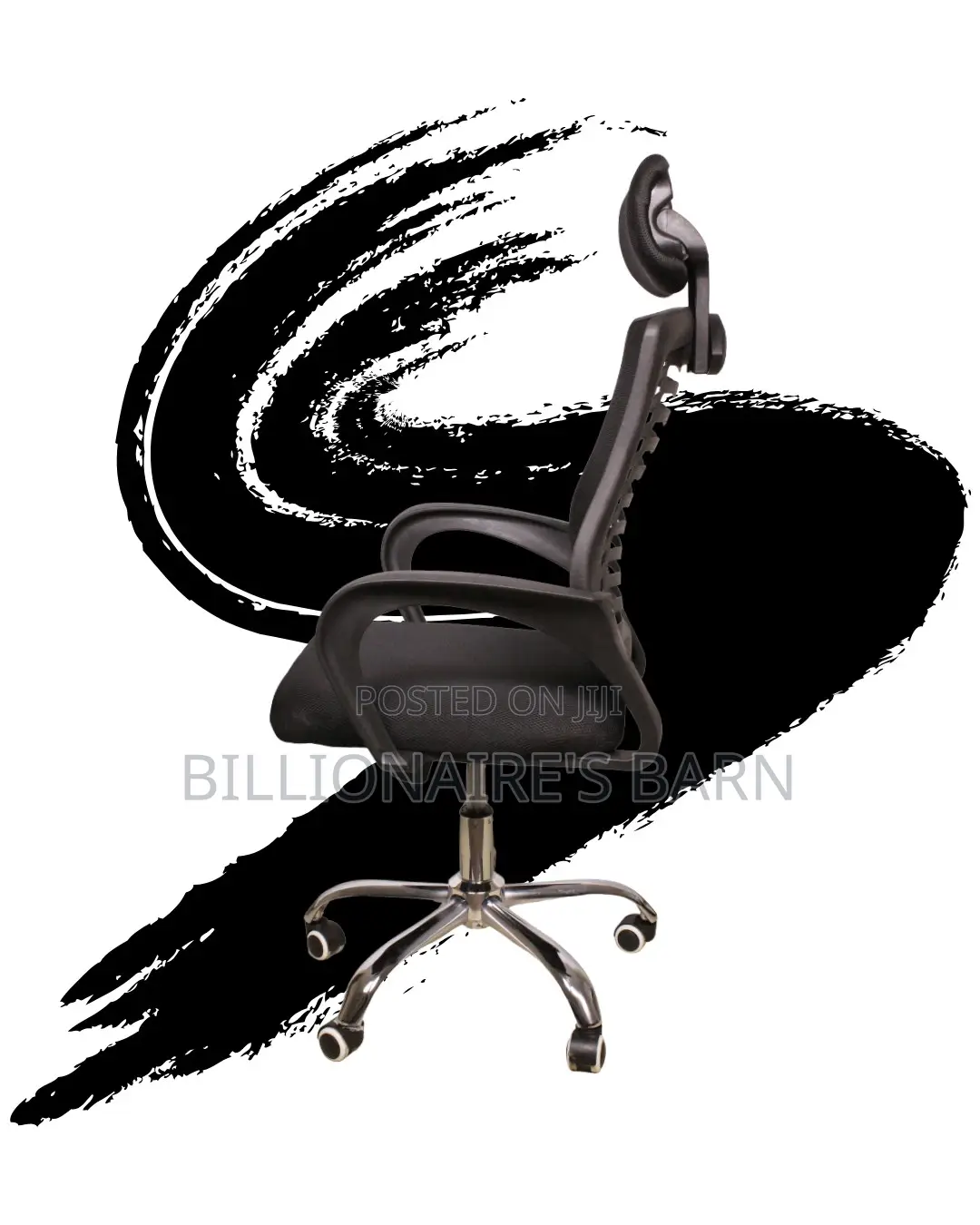 Imported Secretarial Mesh Chair | Headrest Support