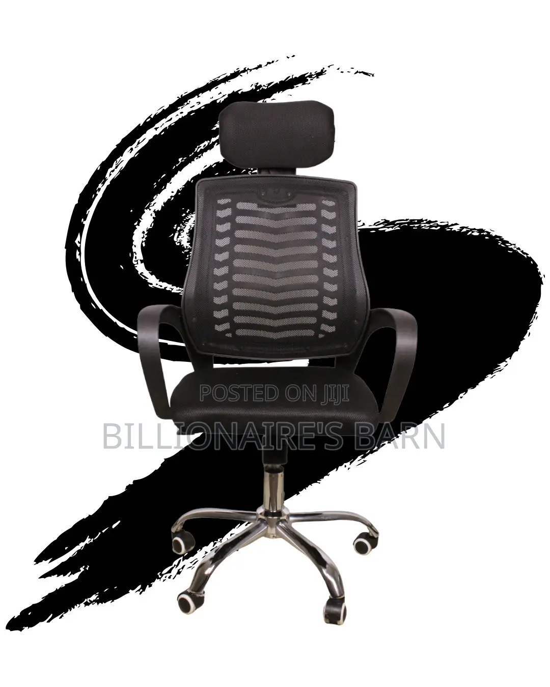 Imported Secretarial Mesh Chair | Headrest Support
