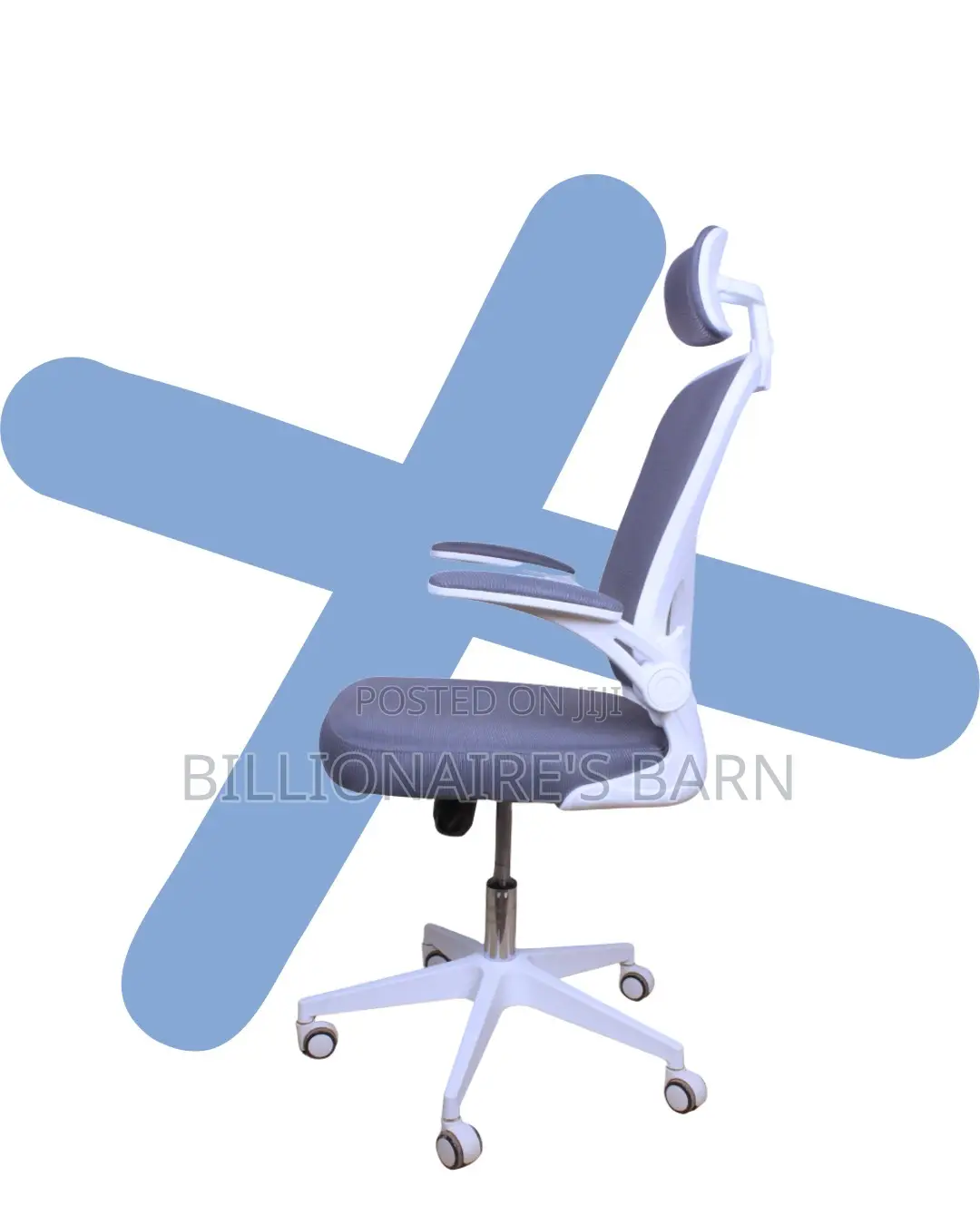 Heavy-Duty White Ergonomic Office Chair | Tilt Lock Mechanism