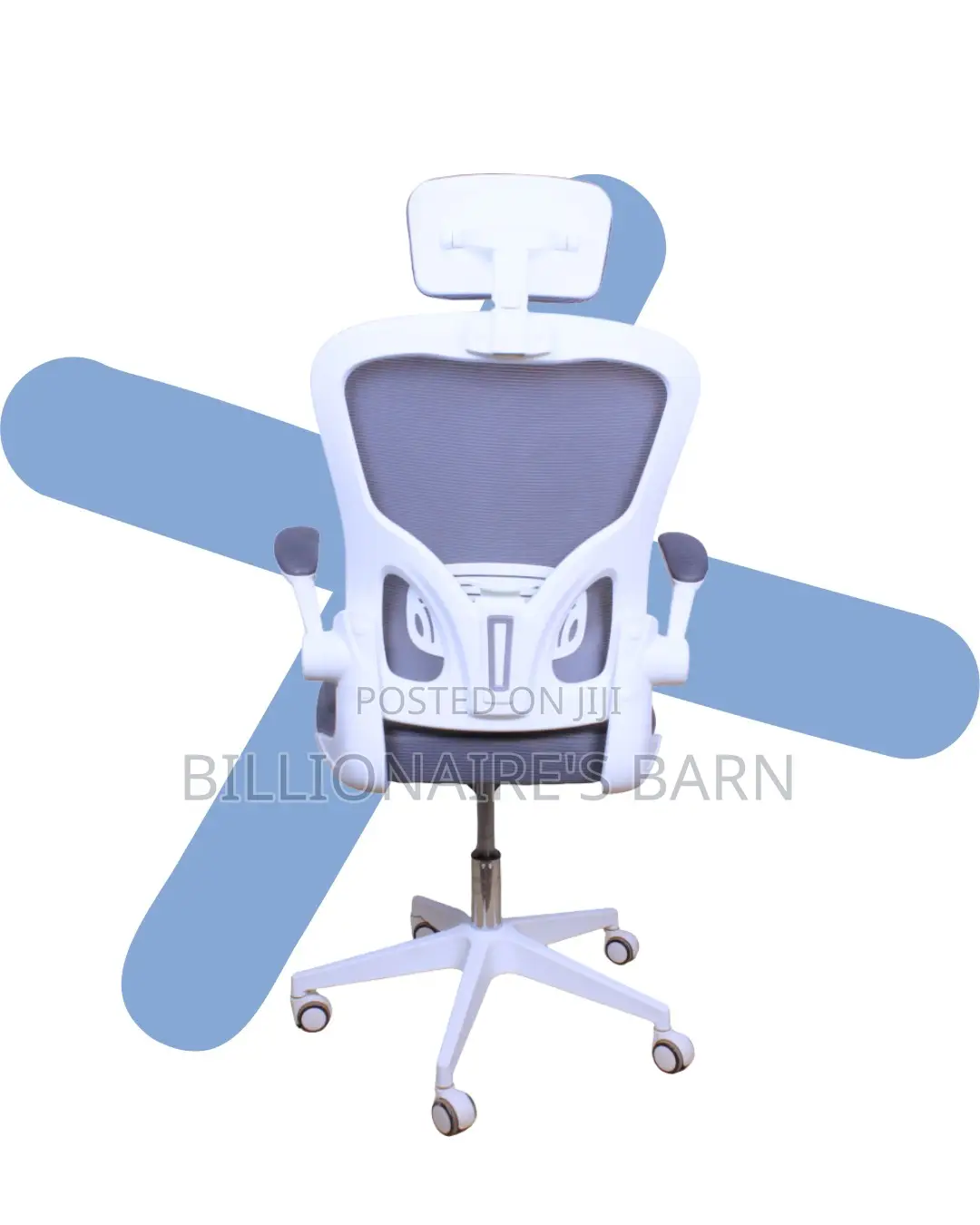 Heavy-Duty White Ergonomic Office Chair | Tilt Lock Mechanism