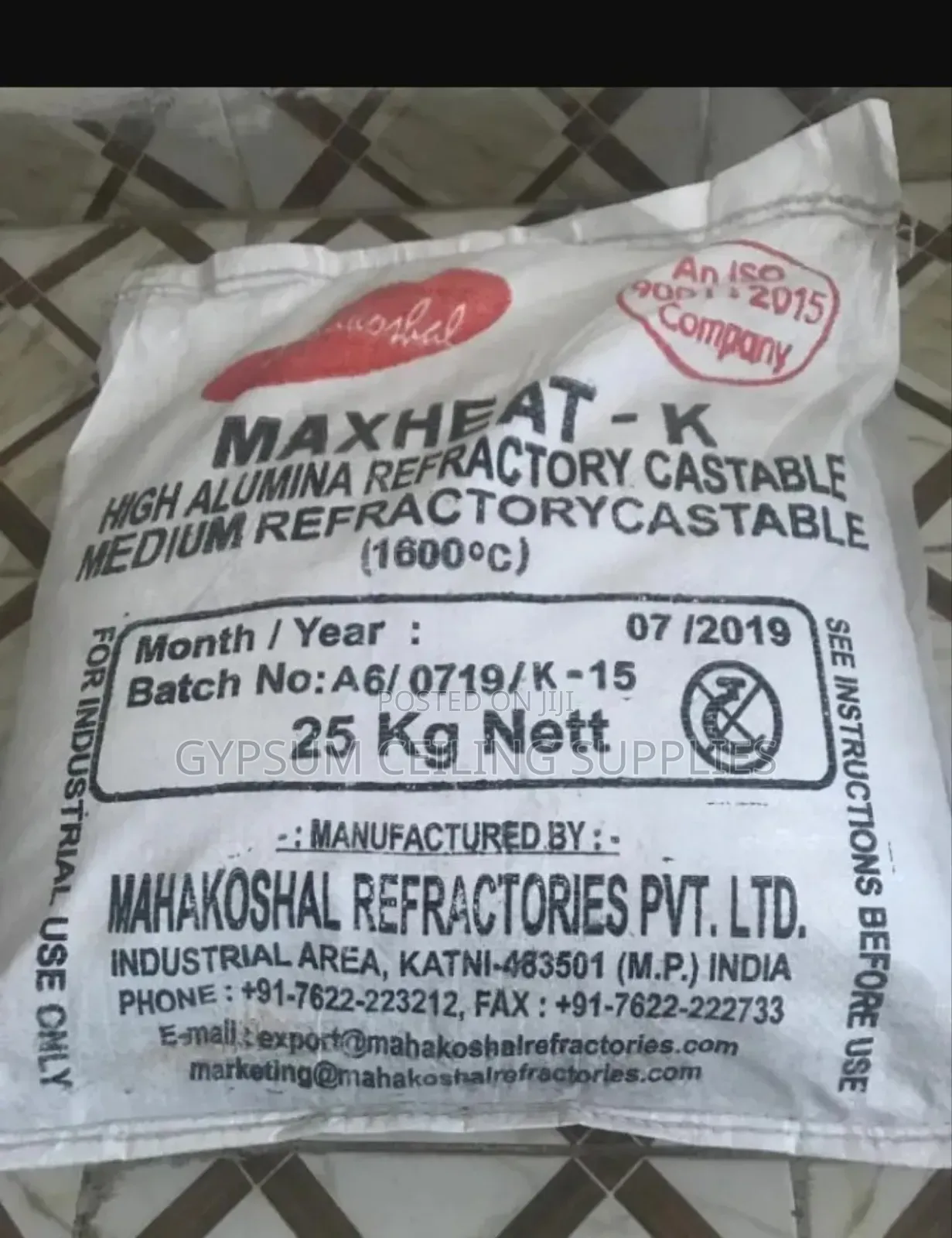 Fireproof Cement 25kgs