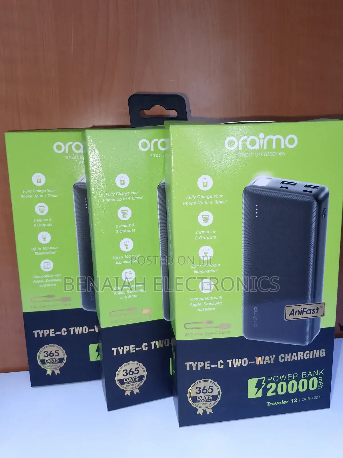 Oraimo Powerbank 20000 Mah, Legendary Performance Portable Powerbank