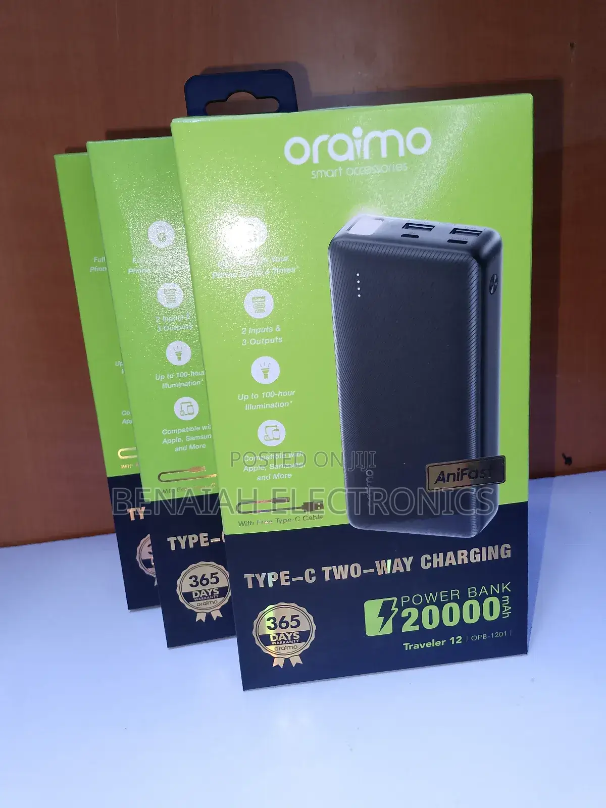 Oraimo Powerbank 20000mah, Good Reliable Powerbank With Free Cable