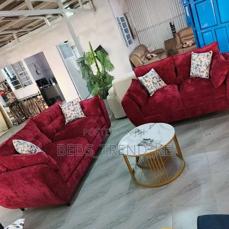 Red Opulent 5 Seater Butterfly Sofa 3,2